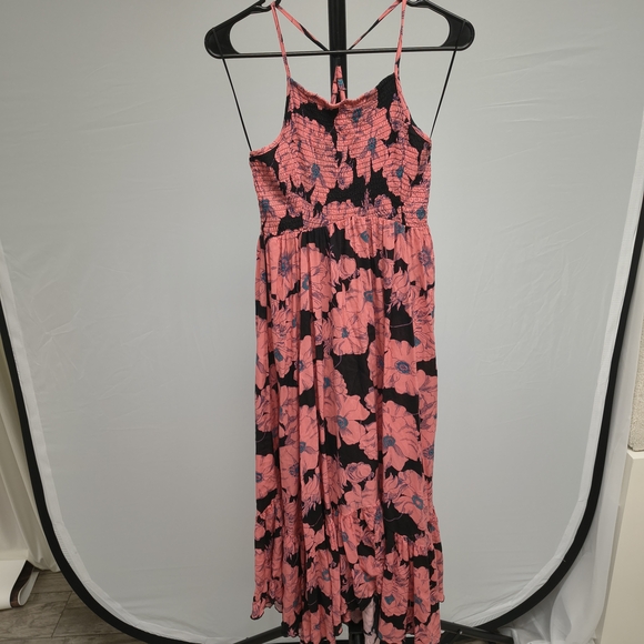 Free People Pink and Black Flower Dress s.M - Picture 3 of 6